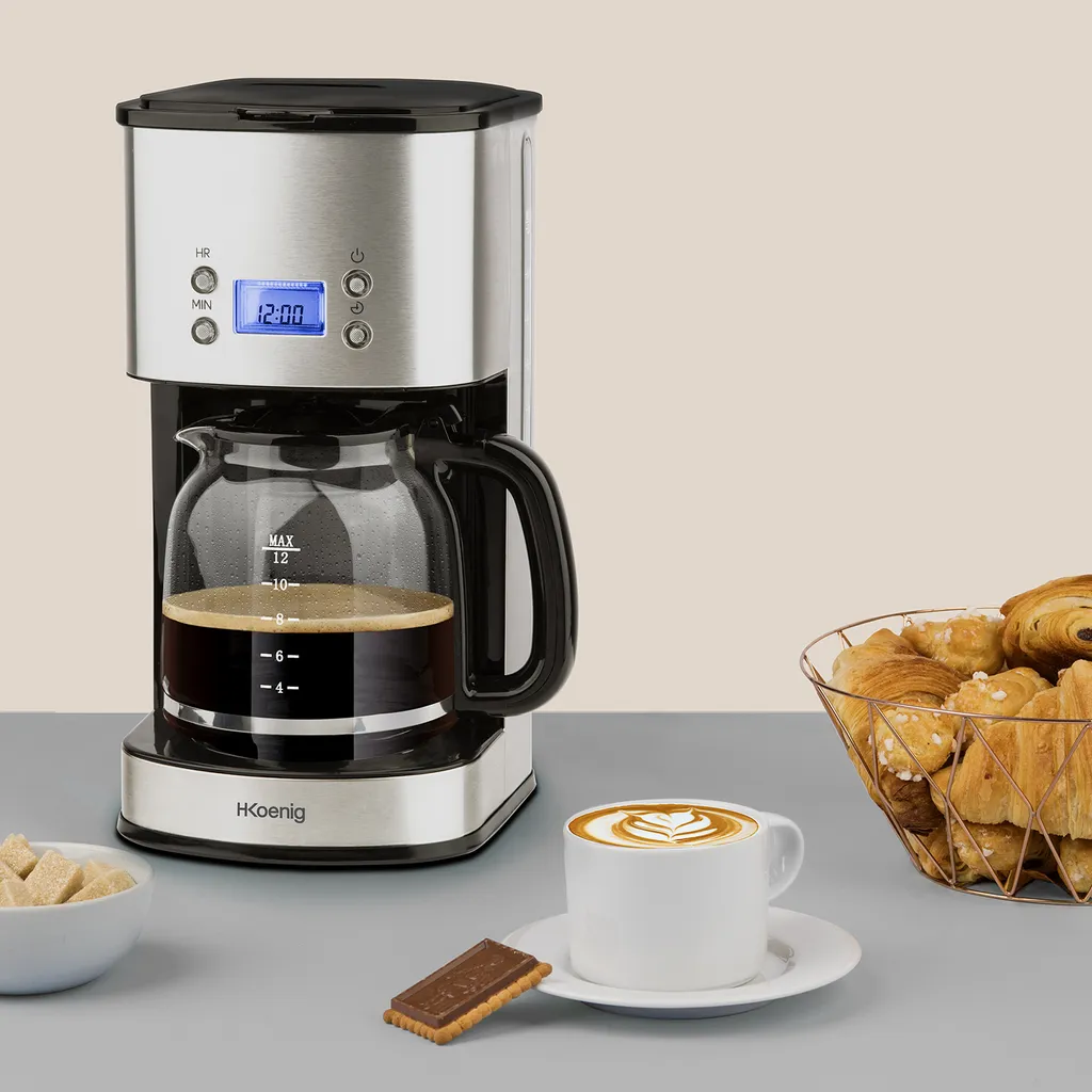 Macchina da caffè HKoenig MG30 Argento con Timer - Caffè Americano 1,5L - 4
