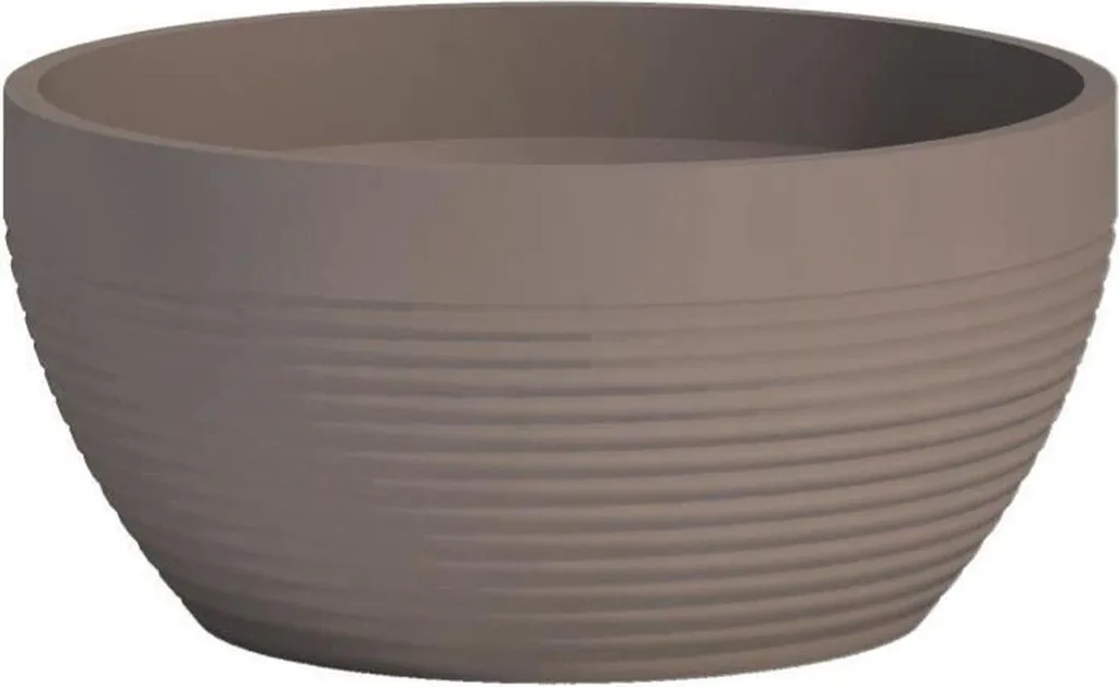 Jardinière de balcon Garden ID Taupe 25cm - Bac à fleurs design moderne