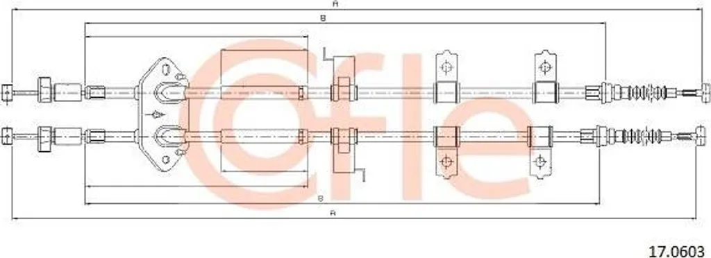 Câble de Commande de Frein de Stationnement pour Mazda 6 - 17.0603