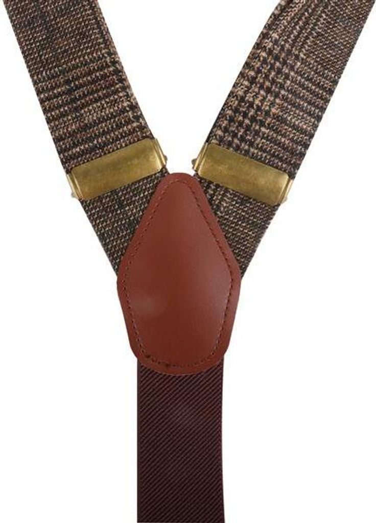 Karlowsky Hosenträger Urban-Glencheck Artikel AG 5 - dunkelbraun - Einheitsgröße