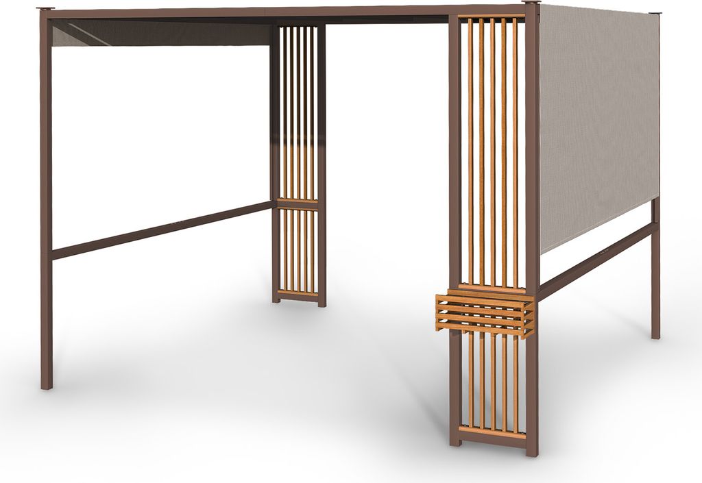 Blumfeldt Pergola, Pavillons Wasserdicht, Stabil & Winterfest, Windichte Aluminium Pergola Freistehend, Terrassenüberdachung Gazebo, Metall-Pavill...