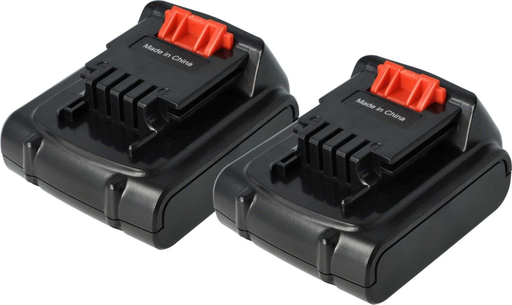 vhbw 2x Akku kompatibel mit Black & Decker EPL14, EPL148, LDX116, LDX116C, LDX120C, LDX120SB, LGC120, LMT16SB-2 Werkzeug (2000 mAh, Li-Ion, 14,4 V)