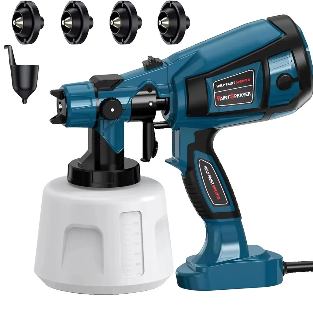 Pulvérisateur de peinture 1400 ml bleu haute capacité à débit varié