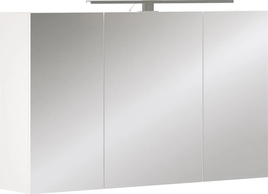 Armoire de toilette Vicco Lavio Blanc 100x60cm 3 portes LED Model 55339