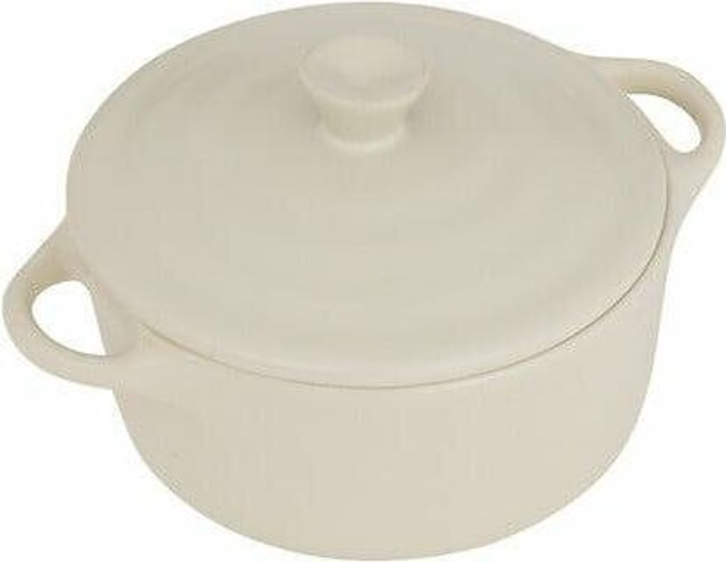 Cocotte ceramiczne 10 cm beżowe Zdjęcie produktu 