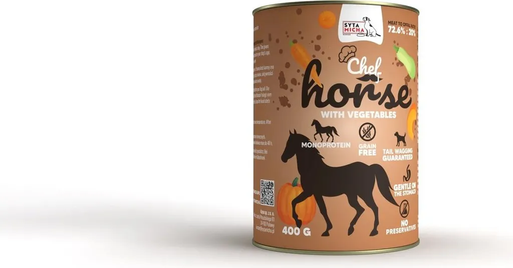 Pâtée pour chien Syta Micha viande de cheval et légumes frais 400g