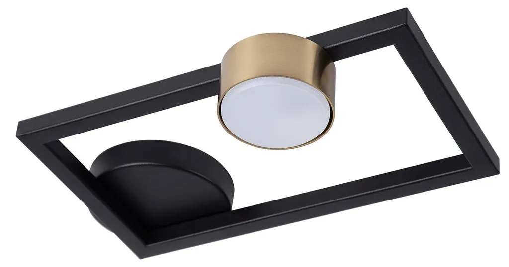 Luminaire FRAME métal noir et or 33cm - Projecteur GX53 12W IP20 Sigma