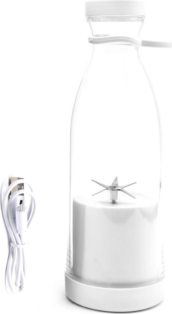 Elektrischer Entsafterbecher, 380 ml, wiederaufladbarer Smoothie-Maker mit 6 Klingen, BPA-freie Reiseflasche für Eis, Obst und Gemüse, tragbarer ...