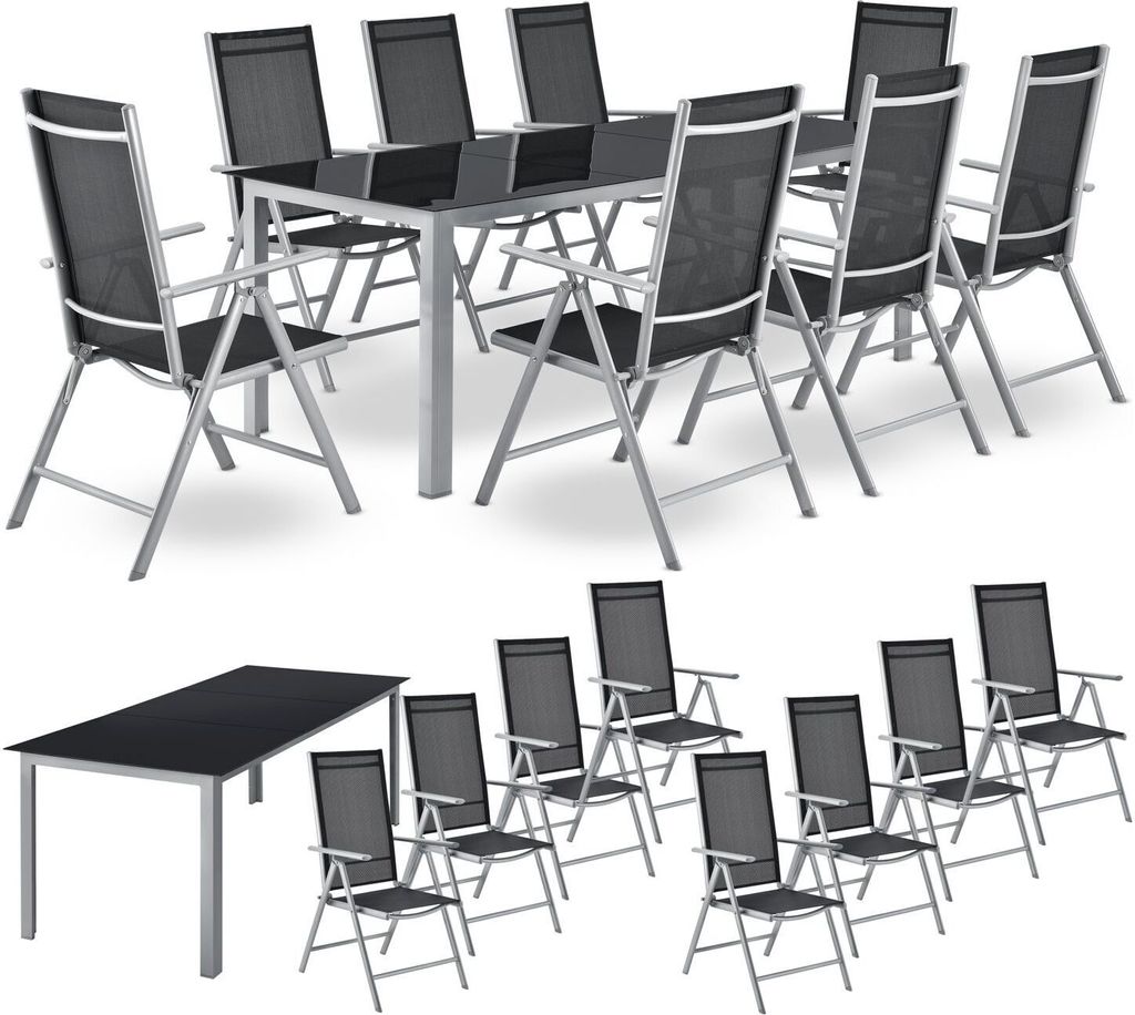 Juskys Aluminium Gartengarnitur Milano Gartenmöbel Set mit Produktbild 