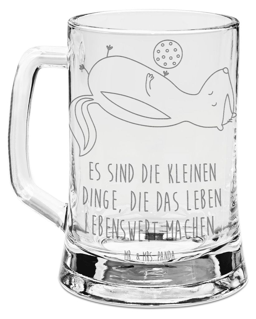 Mr. & Mrs. Panda Krug Stinktier Ball - Transparent - Geschenk, Raubtier, Bierkrug Mit Gravur, Humpen, Skunk, Stinker, graviert, Weisheit, Seidel, W...