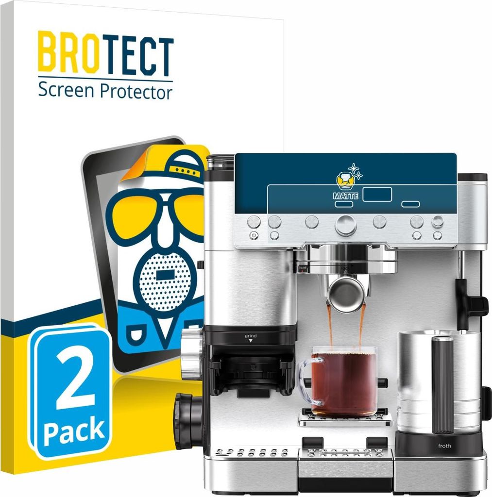 2x BROTECT Schutzfolie für Ninja Luxe Cafe Premier ES601EU Displayschutz Displayschutzfolie Folie Matt Entspiegelungsfolie
