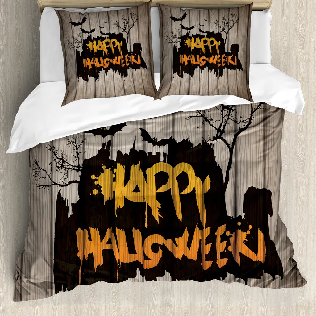 Copripiumino Halloween ABAKUHAUS 155x220: Comfort Antiacaro e Bats Art