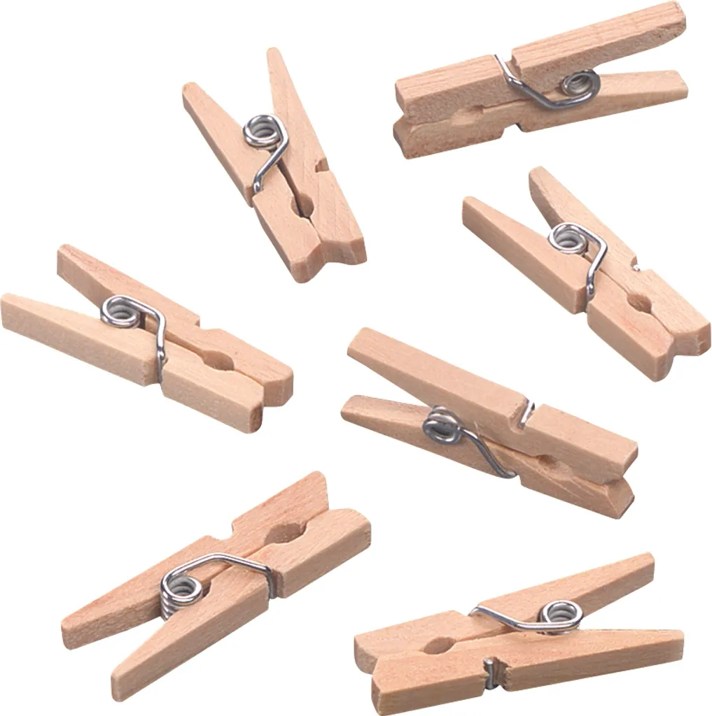 KNORR prandell 218735685 Mini Agrafe en bois 25x7 mm pour Loisirs Créatifs