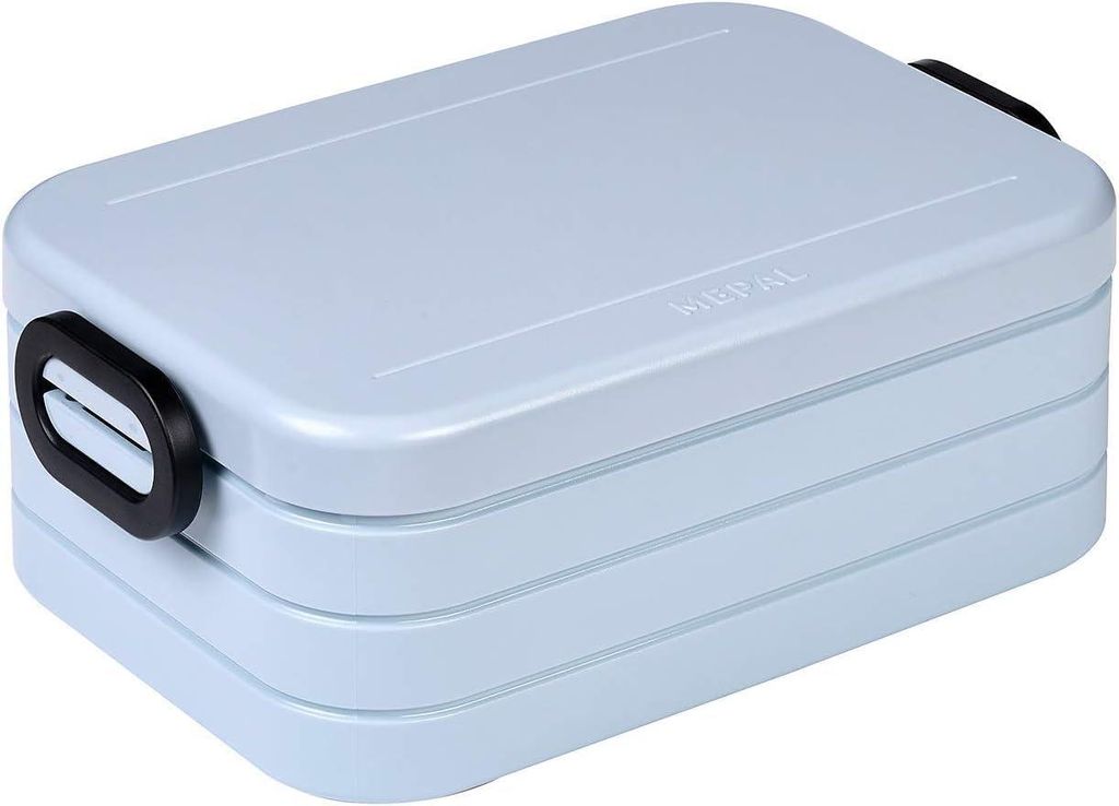 Mepal - Lunchbox Take a Break Midi - Brotdose To Go - Für 2 Sandwiches oder 4 Brotscheiben - Meal Prep Box - Essensbox mit Unterteilung - Spülmas...