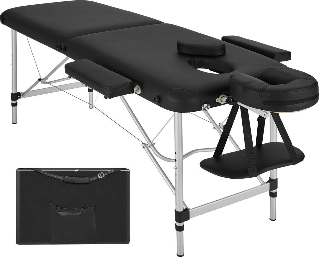 Table de massage pliante 2 zones en aluminium portable + Image du produit 