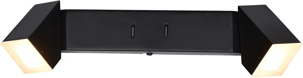 Applique murale double noire KESSY Rabalux LED 8W avec interrupteur