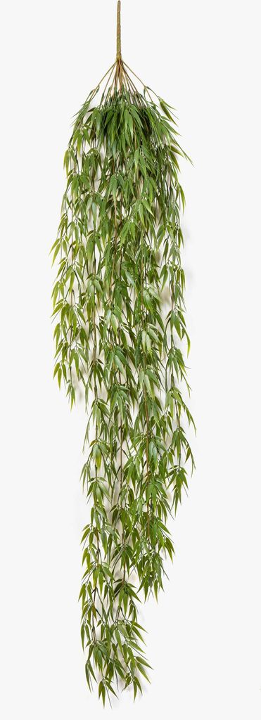 artplants.de Künstlicher Bambus Hänger JABBAH auf Steckstab, 115cm - Künstliche hängende Pflanze