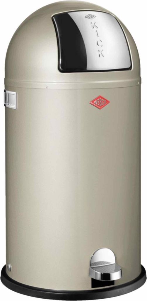 WESCO Tretabfalleimer 177731-03 KICKBOY in Neusilber mit 40 Produktbild 1