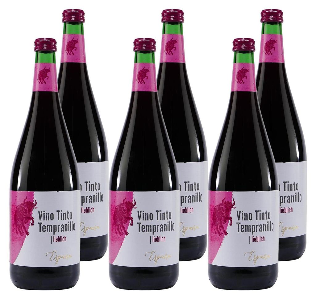 Tempranillo Vino Tinto -lieblich- (6 x 1,0L) Produktbild 