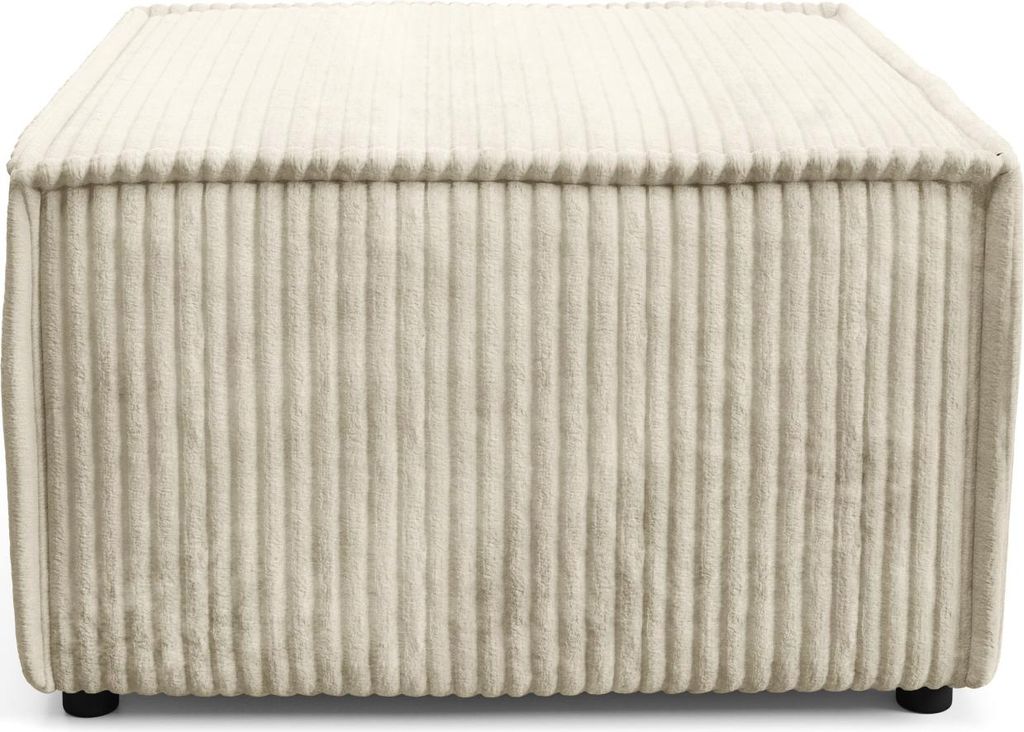 Gepolsterter Fußhocker WINDSOR - ecru 1