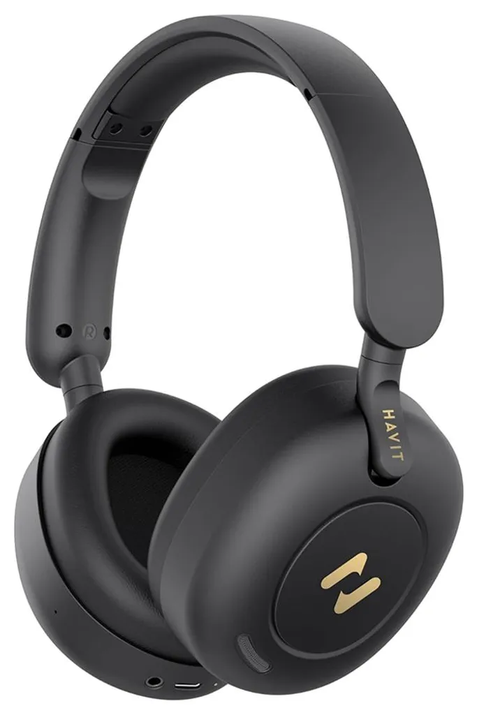 Écouteurs sans fil Havit Bluetooth 5.3 Multipoint noir haute autonomie