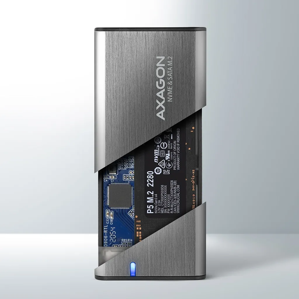 Boîtier Externe SSD M.2 AXAGON EEM2-SG2 Gris Anthracite USB-C 10Gbps - 4