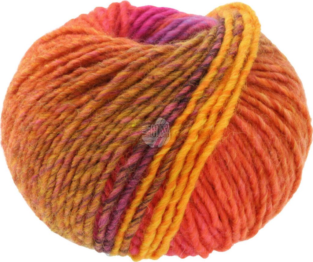 A ball of yarn with a color gradient.