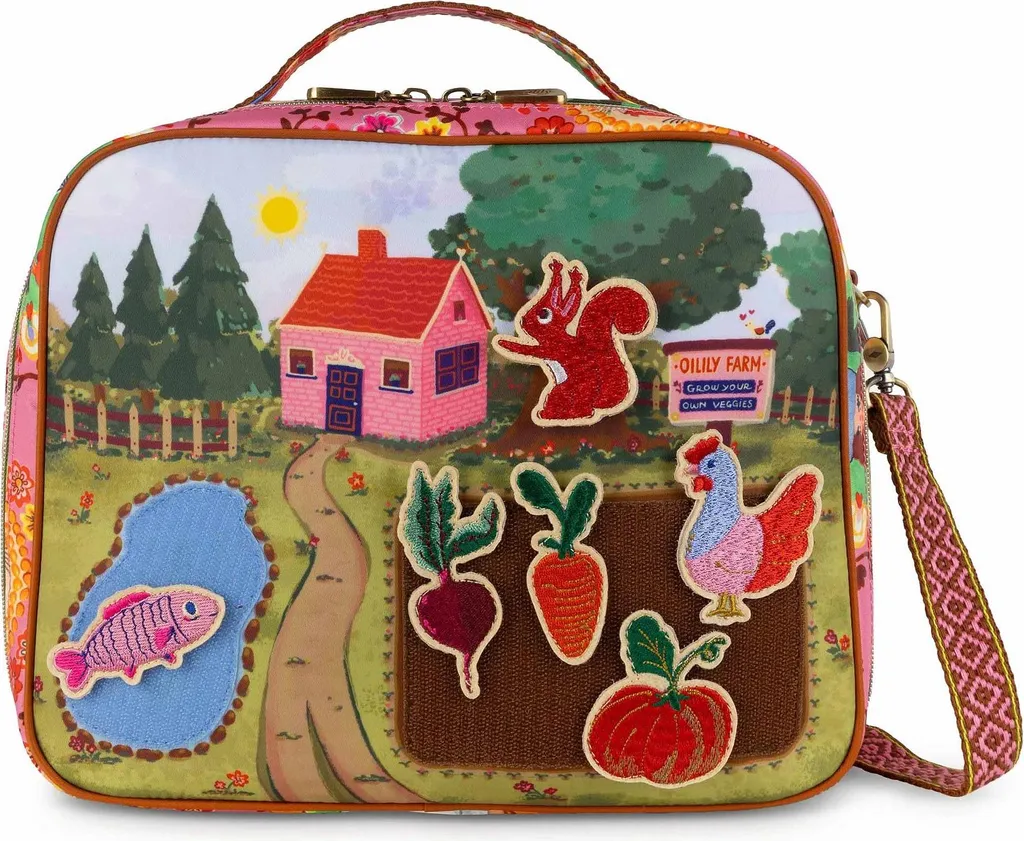 Oilily Farm Suitcase Chateau Rose : Valise Enfant Motif Ferme Coloré
