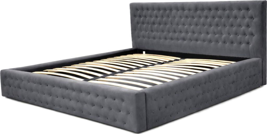 Polsterbett Chesterfield 11 180x200 – Graphit (Manila 16) – Produktbild 
