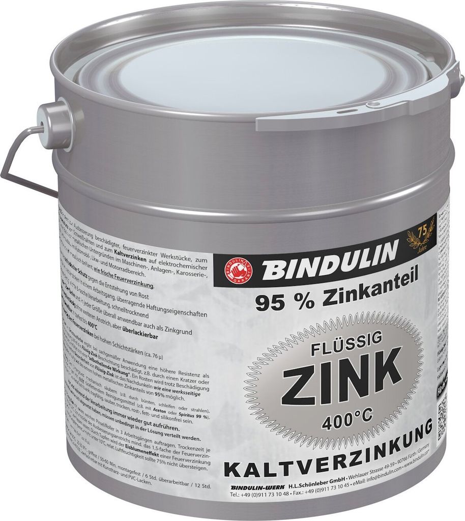 2,5 Liter Metall- und Rostschutz Zinkfarbe Flüssig-Zink Produktbild 