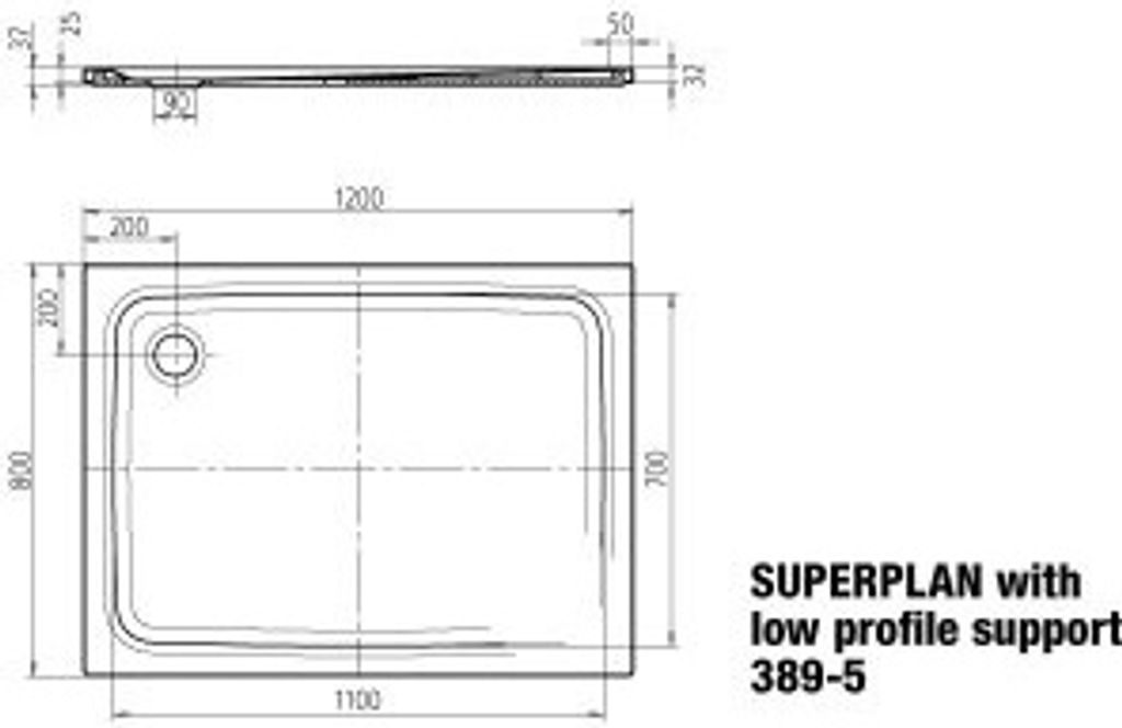 Kaldewei 447347983673 DW SUPERPLAN CLASSIC Mod.389-5, 800 x