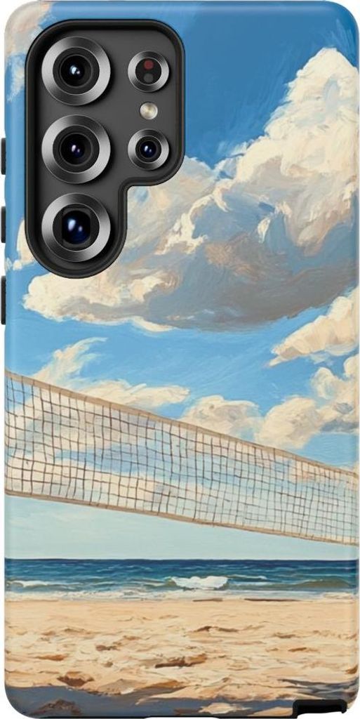 Beachvolleyball am sonnigen Strand – Hülle Kompatibel mit Galaxy S25 Ultra