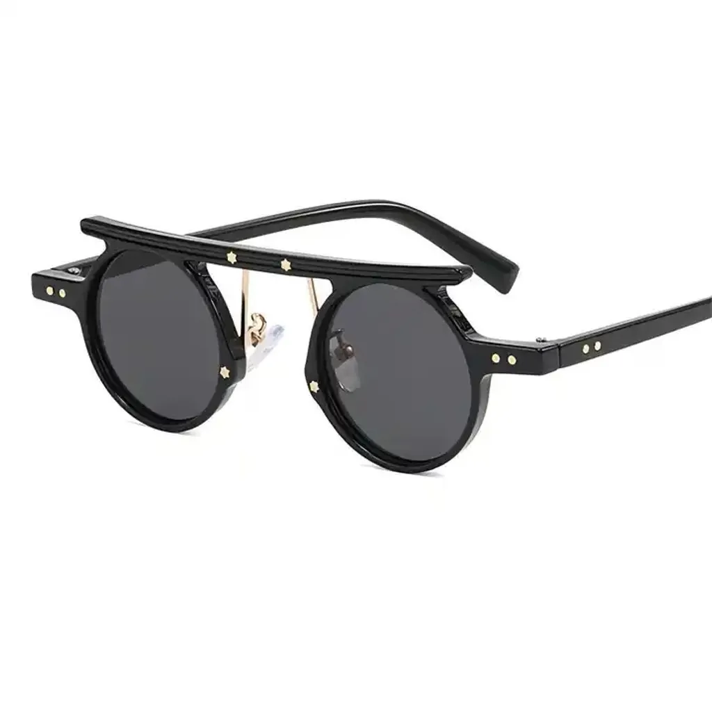 Lunettes de soleil Steampunk Hommes VeyRey Noires - Style Punk Rétro