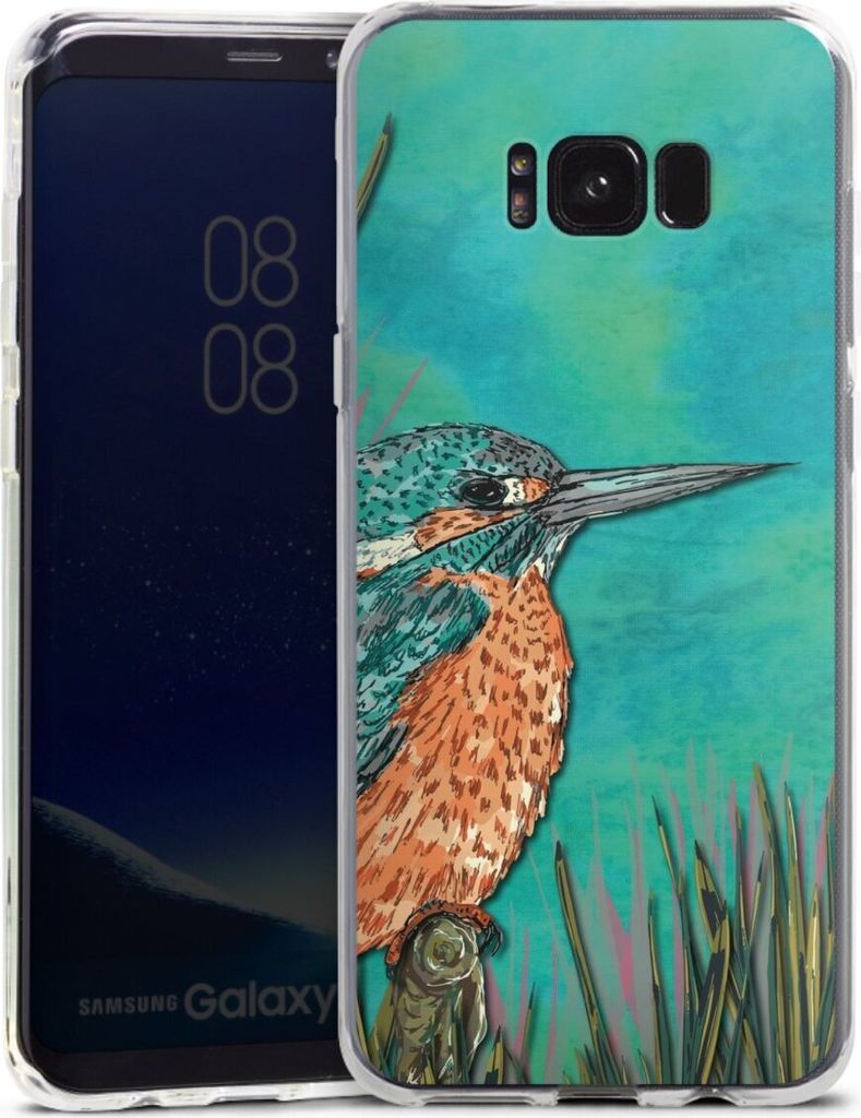 DeinDesign Handyhülle für Samsung Galaxy S8 Plus Silikon Hülle Case Smartphone Schutzhülle Malerei Tiere Vogel