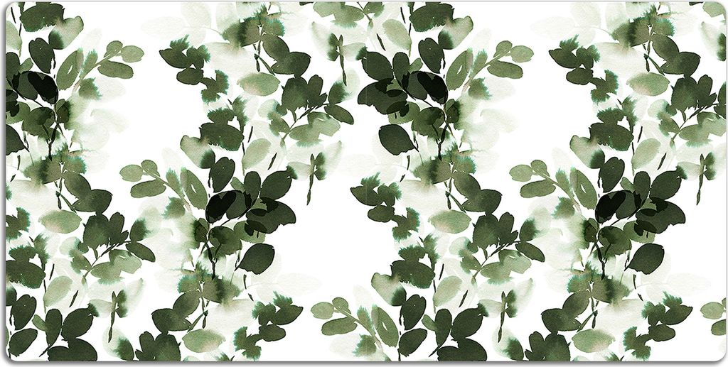 Schreibtischmatte Tischunterlage 120x60 cm Mauspad - Grüne Blätter