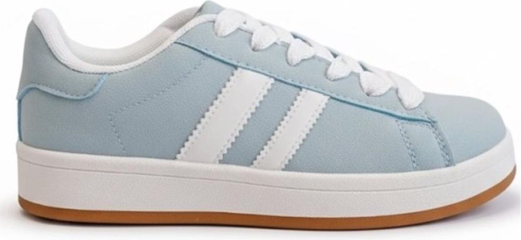Damen Schnürung Turnschuhe Sneaker Kunstleder Freizeitschuhe Enna Blau Gr.38
