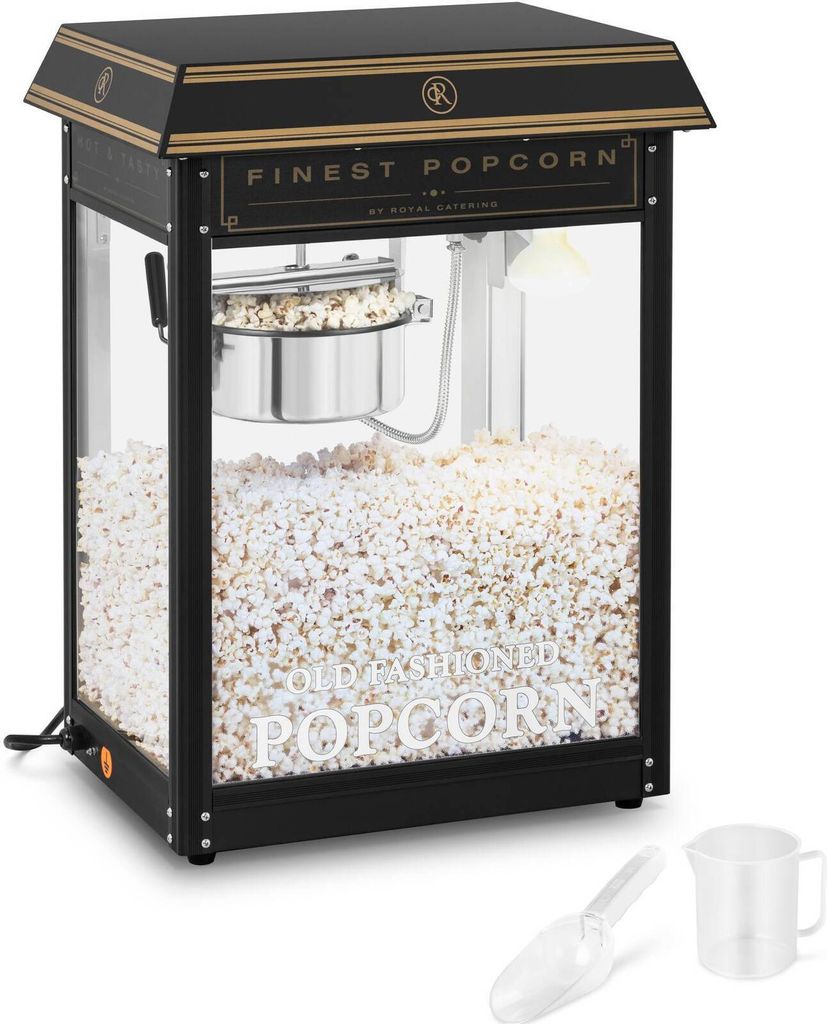 Retro TEFLON 1600 W 5-6 kg/h Popcorn-Röstmaschine - schwarz Produktbild 
