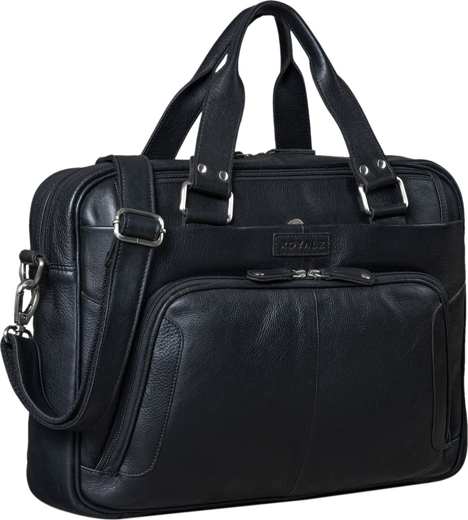 ROYALZ "Chicago" Leder Umhängetasche Herren Laptoptasche 15,6 Zoll Messenger Bag Ledertasche groß Aktentasche Vintage Businesstasche für Männer...