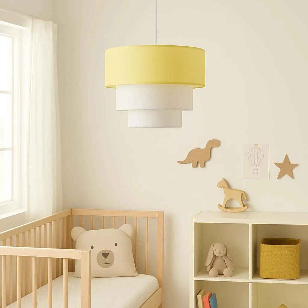 Lampada LEVEL Minimal 3 Livelli - Sospensione Chic Tessuto Ø38cm - 9