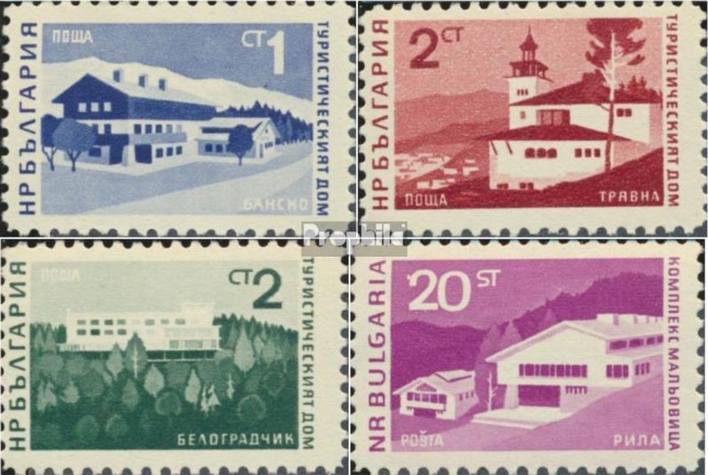 Briefmarken Bulgarien 1966 Mi 1671-1674 (kompl.Ausg.) postfrisch Freimarken - Touristenheime