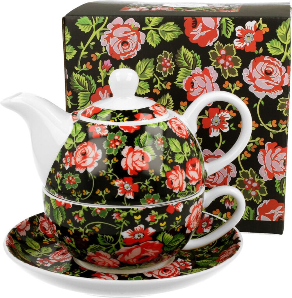 DUO ETNO Tasse mit Teekanne CRACOVIAN New Bone China Porzellan