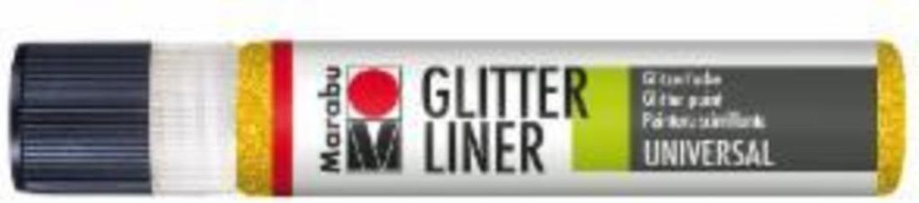 Glitter-Liner - Gelb 519 25 ml. Packung mit 6 Stück