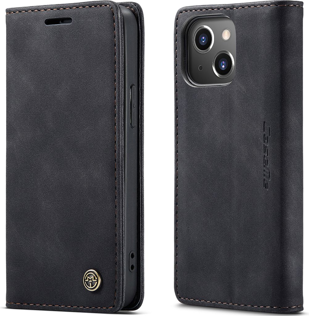 iPhone 13 Hülle, Retro Kunstledertasche TPU Innere, Kartenfächer, Magnetverschluss, Klapphülle mit Standfunktion Schutzhülle für iPhone 13 Sch...