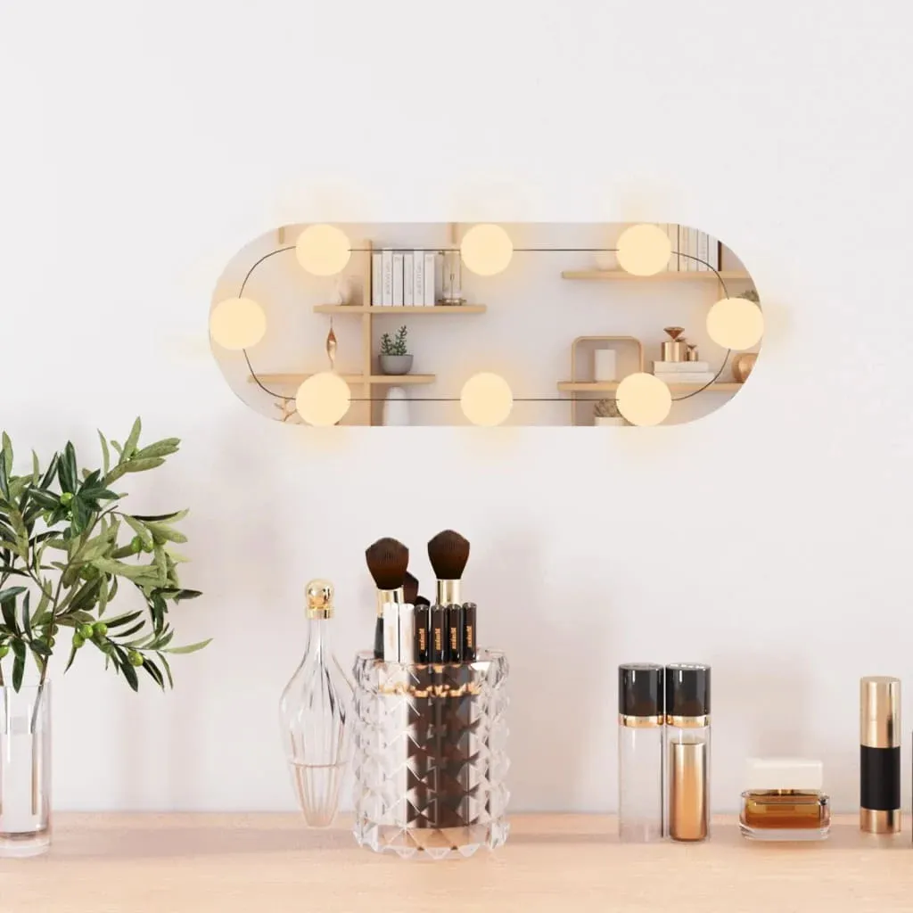 Miroir LED Ovale 15x40 cm AIORBER : Fini le Maquillage Mal Éclairé