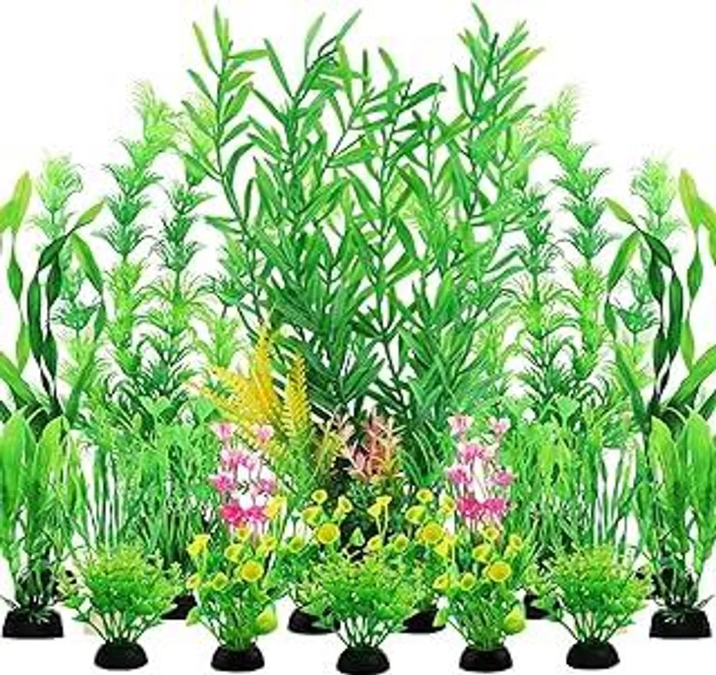 Accessori Acquario Piante Plastica 20pz | Decorazioni Effetto Naturale