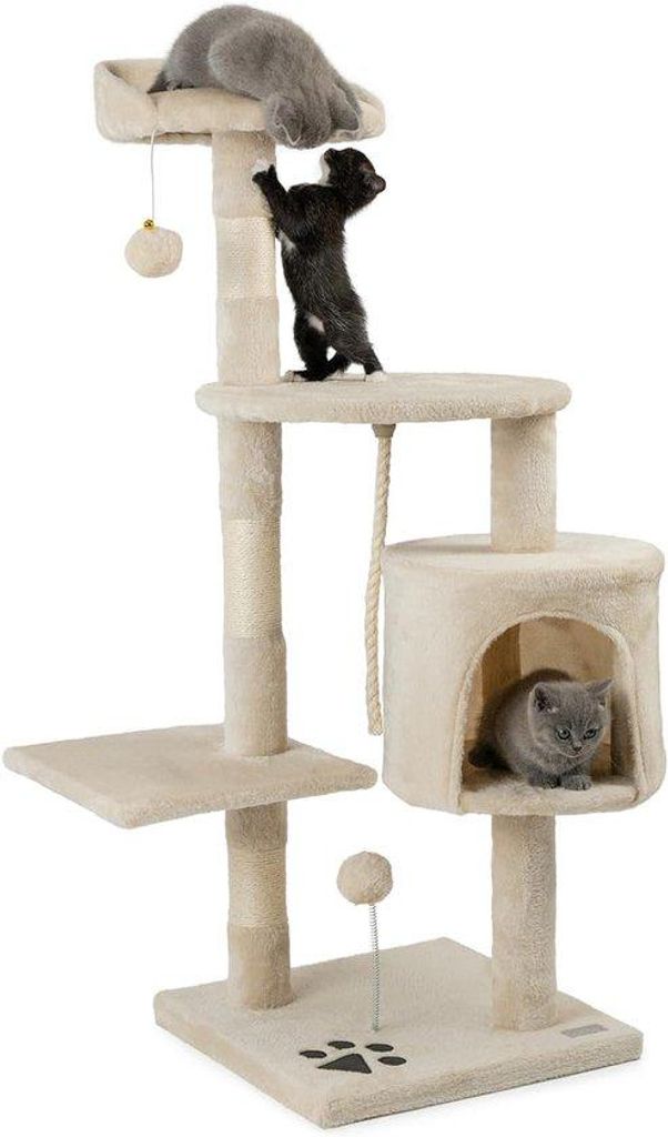 Famanu Kratzbaum für Katzen mit Spielzeug - 112 cm