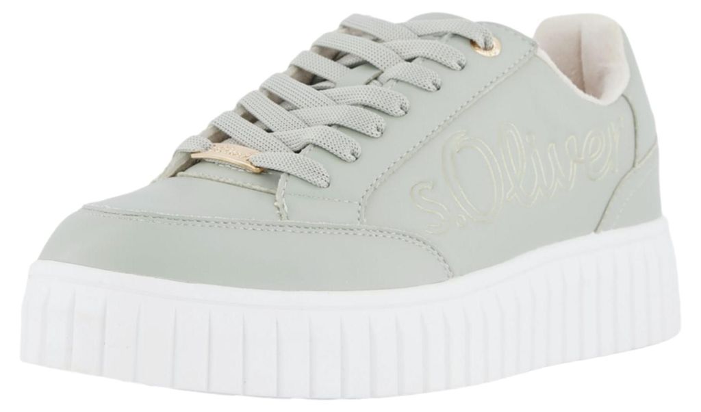 s.Oliver Plateau Sneaker Damen 32323330323936 Grün 42 EU