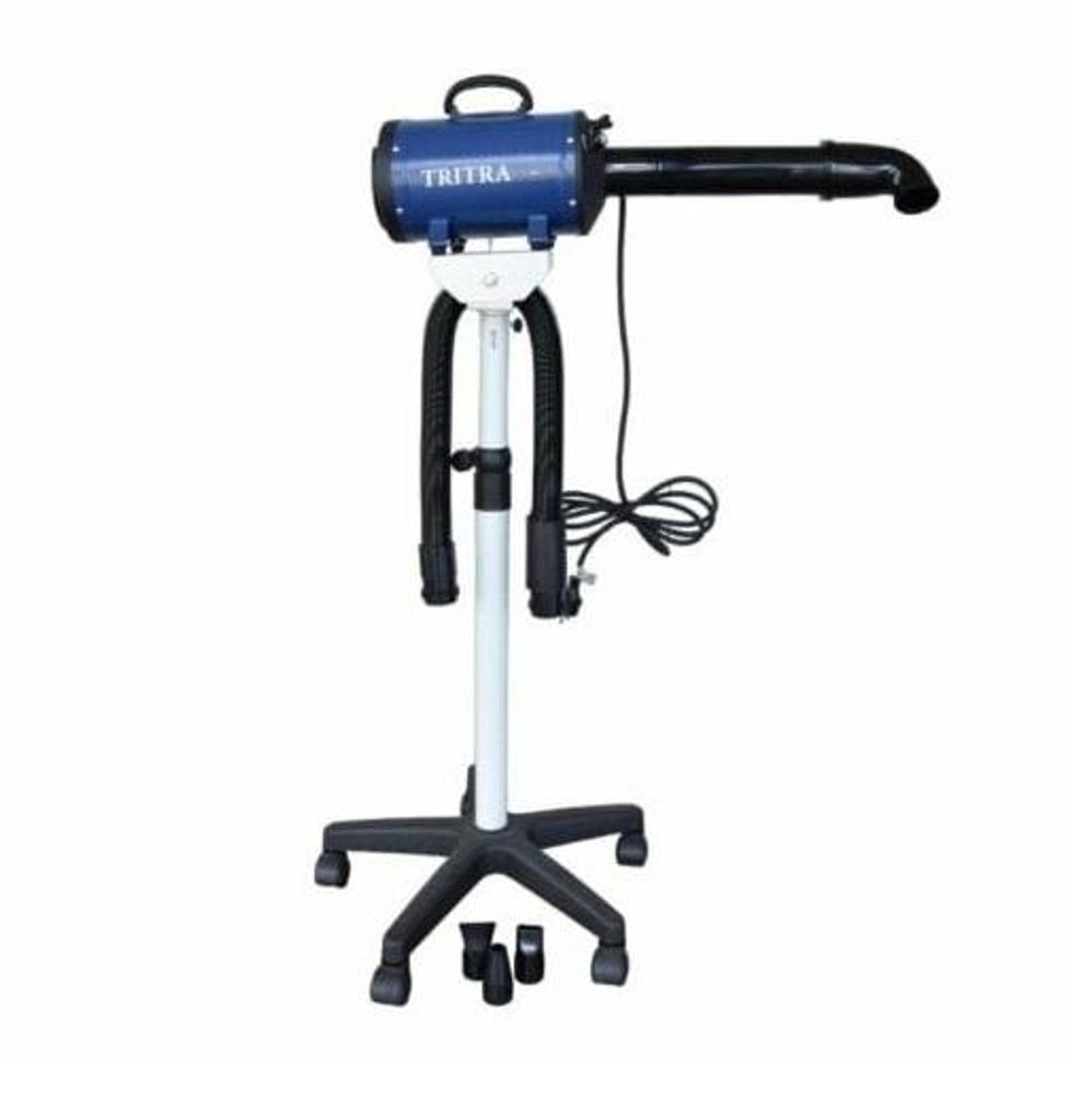 Tritra Professional Blauer 2200-Watt-Wasserföhn mit Standfunktion – Auf Ständer mit Auslauf – Für Hunde und Welpen