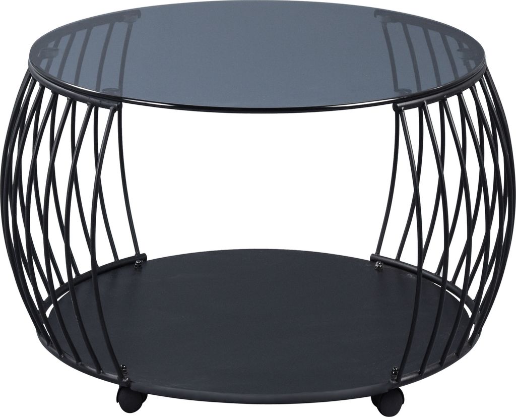 Couchtisch >Shanghai< in schwarz - Durchmesser 60cm, Produktbild 