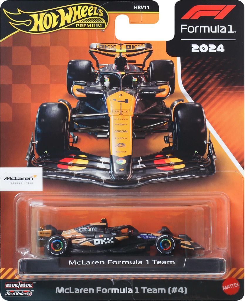 Mattel HRV11; JBM11 - Hot Wheels Race - McLaren |2024 Immagine del prodotto 